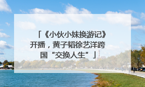 《小伙小妹换游记》开播，黄子韬徐艺洋跨国“交换人生”
