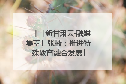 「新甘肃云·融媒集萃」张掖：推进特殊教育融合发展
