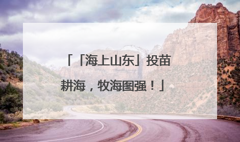 「海上山东」投苗耕海，牧海图强！