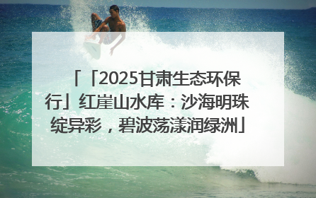「2025甘肃生态环保行」红崖山水库：沙海明珠绽异彩，碧波荡漾润绿洲