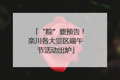 “粽”要预告！栾川各大景区端午节活动出炉