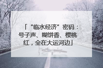 “临水经济”密码：号子声、糊饼香、樱桃红，全在大运河边