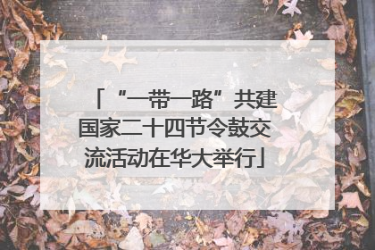 “一带一路”共建国家二十四节令鼓交流活动在华大举行