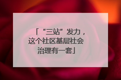 “三站”发力，这个社区基层社会治理有一套