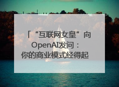 “互联网女皇”向OpenAI发问：你的商业模式经得起价格战考验么？