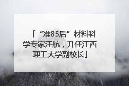 “准85后”材料科学专家汪航，升任江西理工大学副校长
