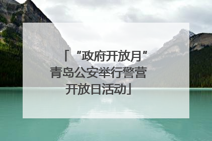 “政府开放月”青岛公安举行警营开放日活动