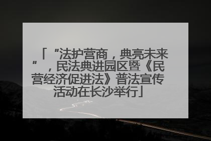 “法护营商，典亮未来”，民法典进园区暨《民营经济促进法》普法宣传活动在长沙举行