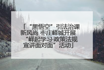 “黑悟空”引法治课新风尚 枣庄峄城开展“峄起学习·政策法规宣讲面对面”活动
