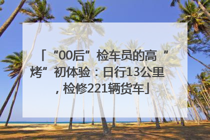 “00后”检车员的高“烤”初体验：日行13公里，检修221辆货车
