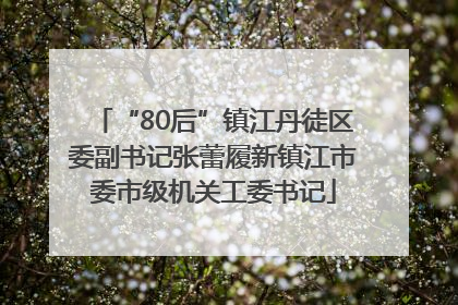 “80后”镇江丹徒区委副书记张蕾履新镇江市委市级机关工委书记