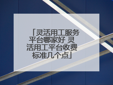 灵活用工服务平台哪家好 灵活用工平台收费标准几个点