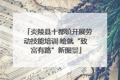 炎陵县十都镇开展劳动技能培训 绘就“致富有路”新图景