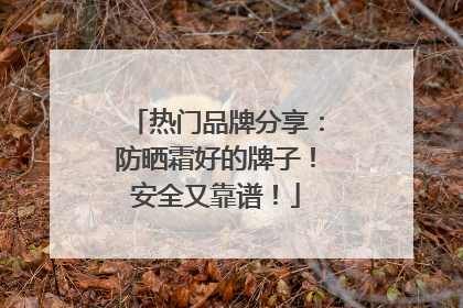 热门品牌分享：防晒霜好的牌子！安全又靠谱！