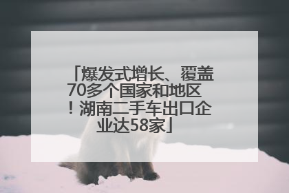 爆发式增长、覆盖70多个国家和地区！湖南二手车出口企业达58家