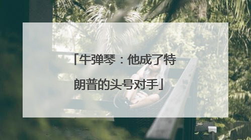 牛弹琴：他成了特朗普的头号对手