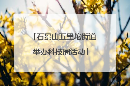 石景山五里坨街道举办科技周活动