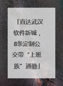 直达武汉软件新城，8条定制公交带“上班族”通勤