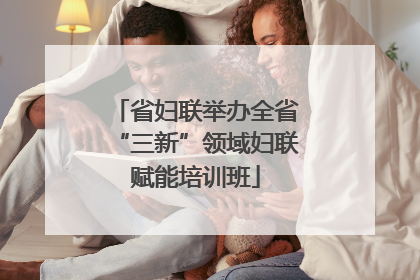 省妇联举办全省“三新”领域妇联赋能培训班