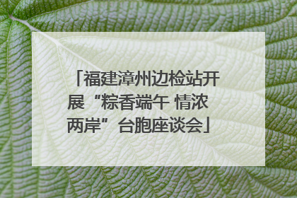 福建漳州边检站开展“粽香端午 情浓两岸”台胞座谈会