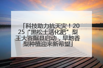 科技助力抗天灾！2025“黑松土活化肥”梨王大赛隰县启动，旱地香梨种植迎来新希望