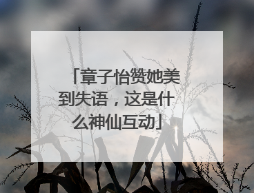 章子怡赞她美到失语，这是什么神仙互动