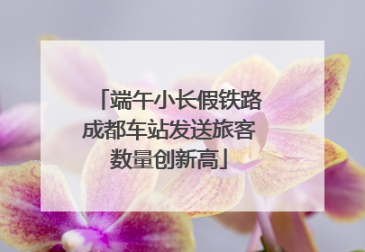 端午小长假铁路成都车站发送旅客数量创新高