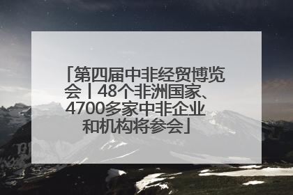 第四届中非经贸博览会丨48个非洲国家、4700多家中非企业和机构将参会