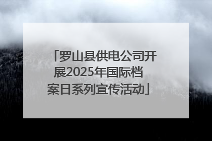 罗山县供电公司开展2025年国际档案日系列宣传活动