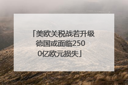 美欧关税战若升级 德国或面临2500亿欧元损失