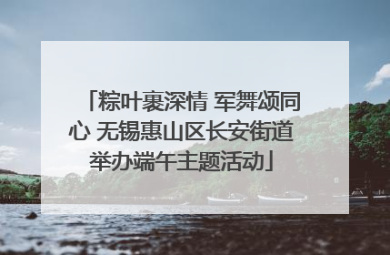 粽叶裹深情 军舞颂同心 无锡惠山区长安街道举办端午主题活动