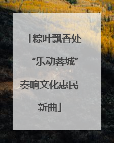 粽叶飘香处“乐动蓉城”奏响文化惠民新曲
