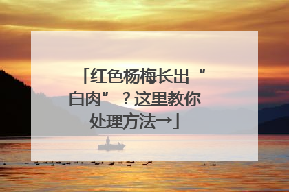 红色杨梅长出“白肉”？这里教你处理方法→