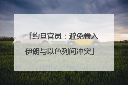 约旦官员：避免卷入伊朗与以色列间冲突