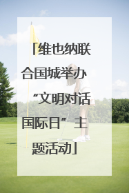 维也纳联合国城举办“文明对话国际日”主题活动