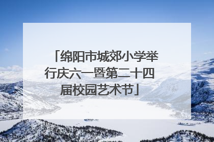 绵阳市城郊小学举行庆六一暨第二十四届校园艺术节