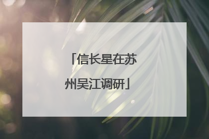 信长星在苏州吴江调研