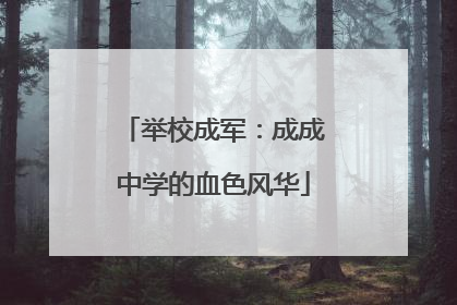 举校成军：成成中学的血色风华