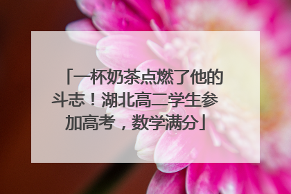 一杯奶茶点燃了他的斗志！湖北高二学生参加高考，数学满分