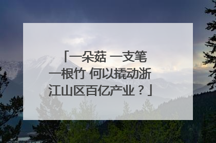一朵菇 一支笔 一根竹 何以撬动浙江山区百亿产业？