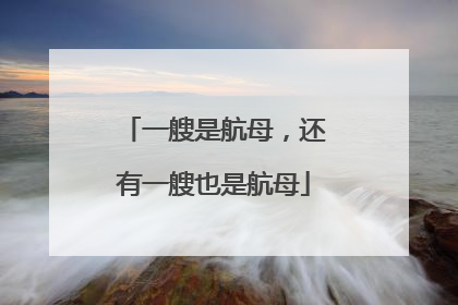 一艘是航母，还有一艘也是航母