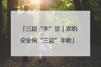三夏“丰”景｜农机安全保“三夏”丰收