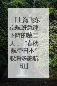 上海飞东京航班急速下降的第二天，“春秋航空日本”取消多趟航班