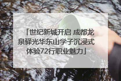 世纪新城开启 成都龙泉驿光华东山学子沉浸式体验72行职业魅力