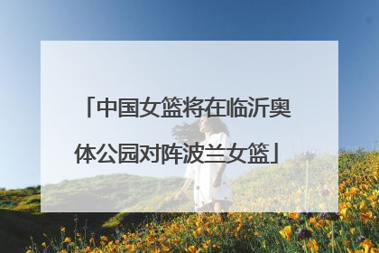 中国女篮将在临沂奥体公园对阵波兰女篮