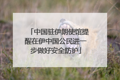 中国驻伊朗使馆提醒在伊中国公民进一步做好安全防护