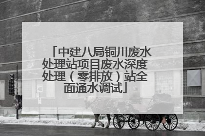 中建八局铜川废水处理站项目废水深度处理（零排放）站全面通水调试