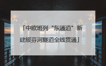 中欧班列“东通道”新建绥芬河隧道全线贯通