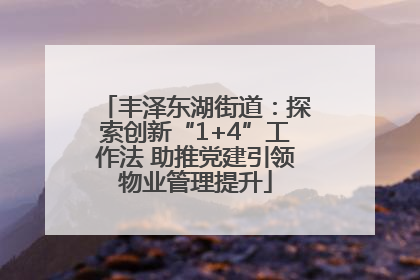 丰泽东湖街道：探索创新“1+4”工作法 助推党建引领物业管理提升