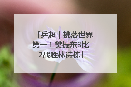 乒超｜挑落世界第一！樊振东3比2战胜林诗栋